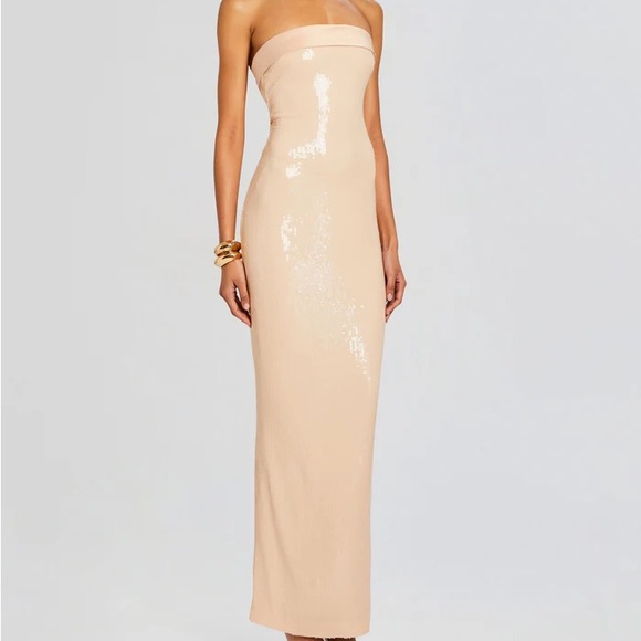 Retrofete Alexandra Dress Sequin Dress Beige XS - Picture 7 of 8